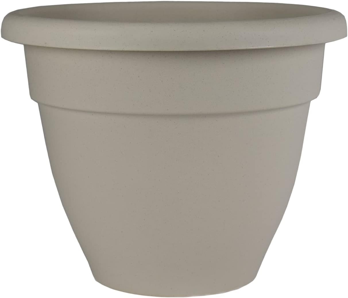 The HC Companies Caribbean Planter Pot - Outdoor & Indoor Plant Pot with Drainage Hole & Plug - Rolled Rim Plastic Pots for Plants & Flowers - Decorative Plant Pot (14" Black, Pack of 1)