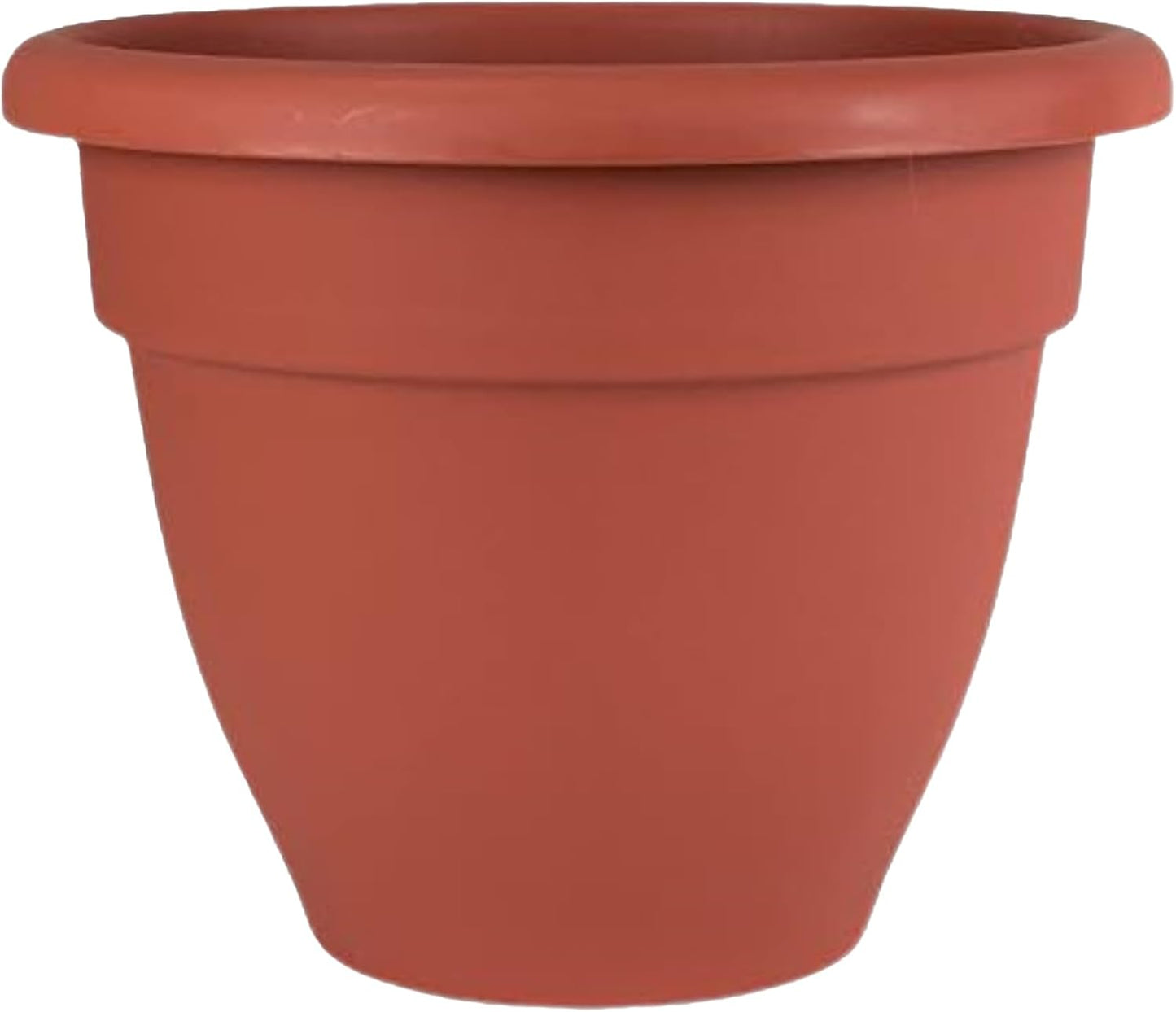The HC Companies Caribbean Planter Pot - Outdoor & Indoor Plant Pot with Drainage Hole & Plug - Rolled Rim Plastic Pots for Plants & Flowers - Decorative Plant Pot (14" Black, Pack of 1)