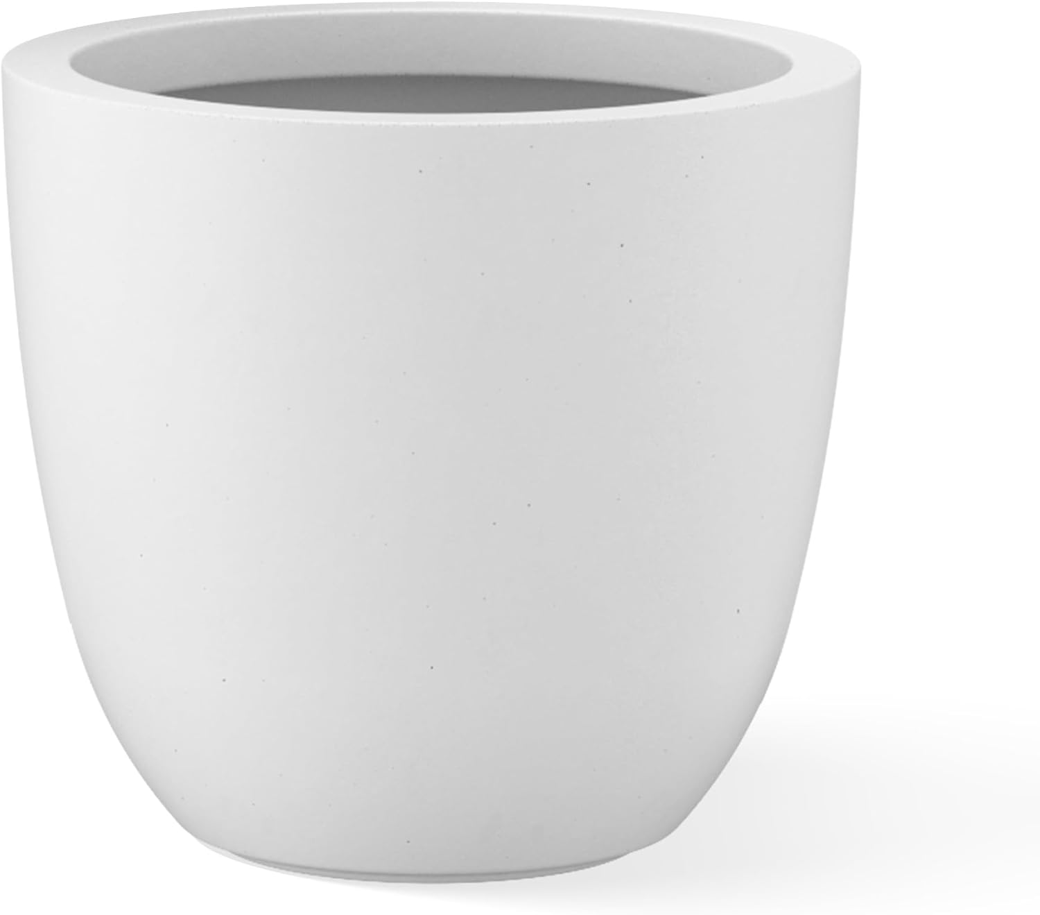 Kante 18 Inch Dia Round Concrete Planter, Indoor Outdoor Large Plant Pot with Drainage Hole and Rubber Plug for Home Patio Garden, Weathered Concrete