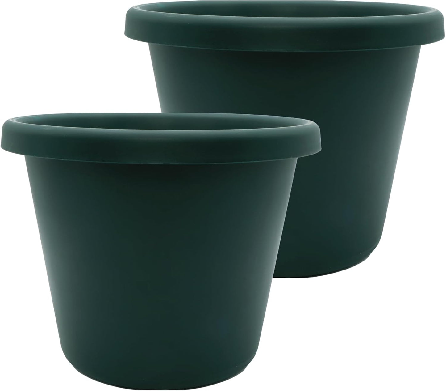 The HC Companies Classic Round Plastic Plant Pot w/Rolled Rim - Lightweight & UV Resistant Flower Pot for Herbs & More - Outdoor & Indoor Plant Pots w/Drainage (24 inch Slate Blue, Pack of 1)