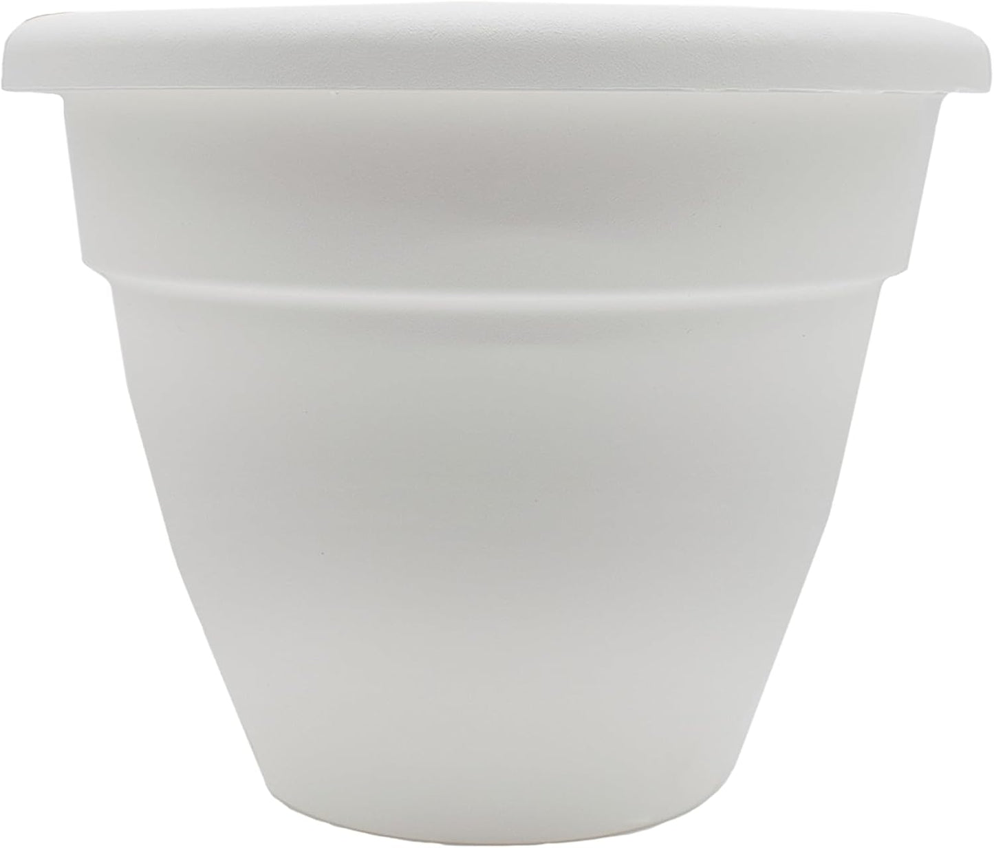 The HC Companies Caribbean Planter Pot - Outdoor & Indoor Plant Pot with Drainage Hole & Plug - Rolled Rim Plastic Pots for Plants & Flowers - Decorative Plant Pot (14" Black, Pack of 1)