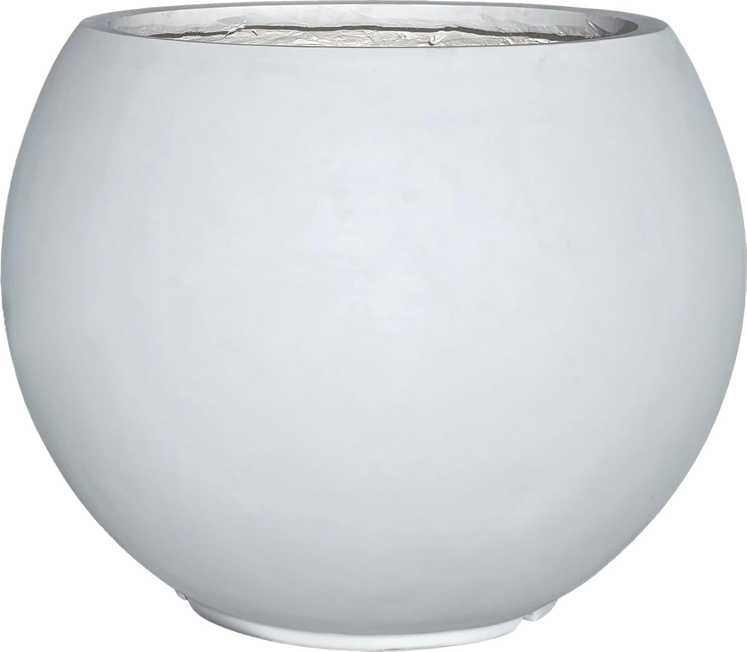 13.5 H x 17" Dia (12" Pot Opening) Round Fiberstone Planter with Drainage Hole, Black, Indoor/Outdoor Large Plant Pot for Home Patio Garden, Ideal for Large Plants