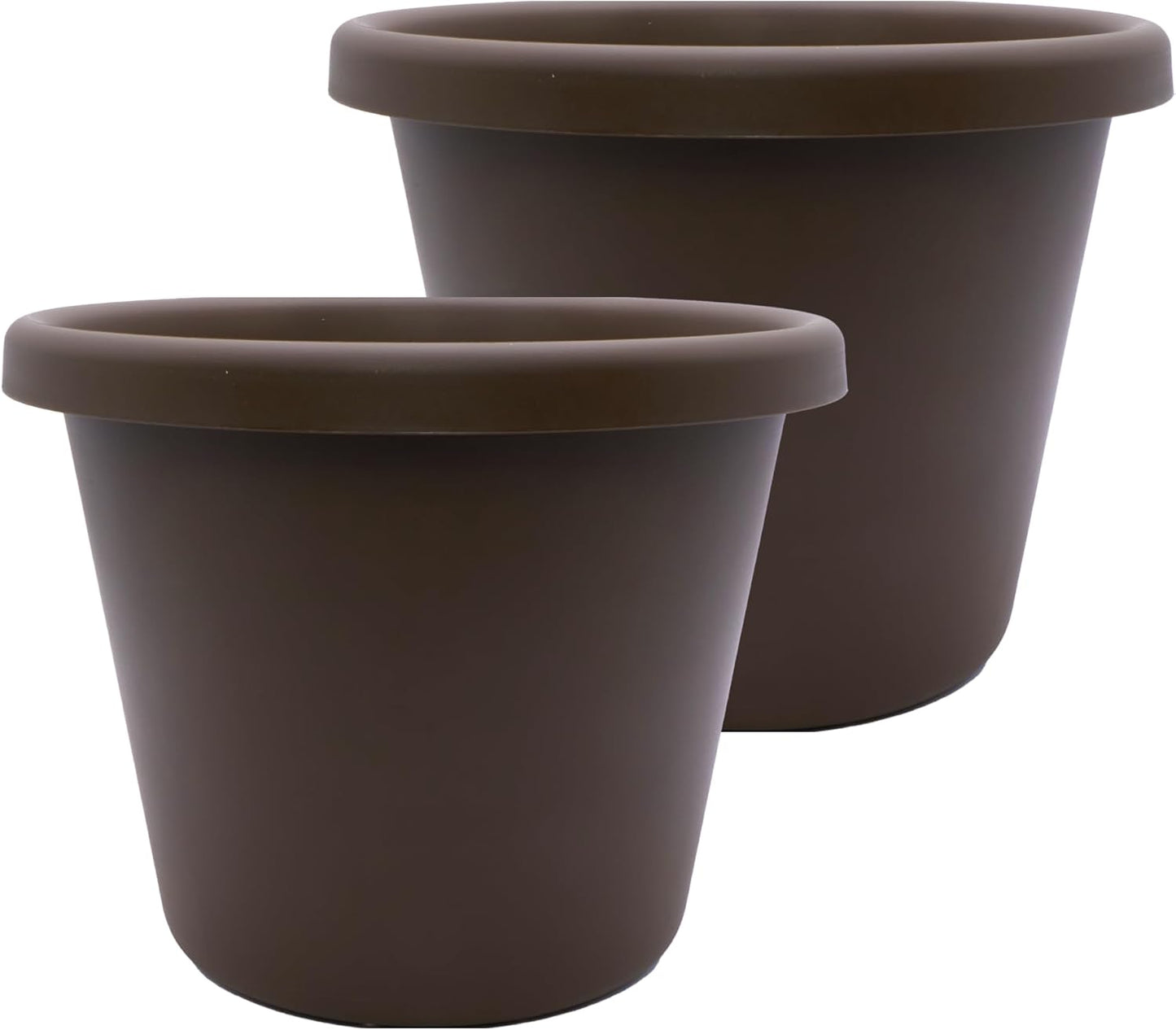 The HC Companies Classic Round Plastic Plant Pot w/Rolled Rim - Lightweight & UV Resistant Flower Pot for Herbs & More - Outdoor & Indoor Plant Pots w/Drainage (24 inch Slate Blue, Pack of 1)