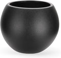 13.78”Dx11”H Large Round Planter,Planters for Indoor Plants & Outdoor,Durable Plastic-Concrete Material Sphere Planter with Drainage Hole & Rubber Plug Weather Resistant,Plant Pot,(9" Pot Opening)