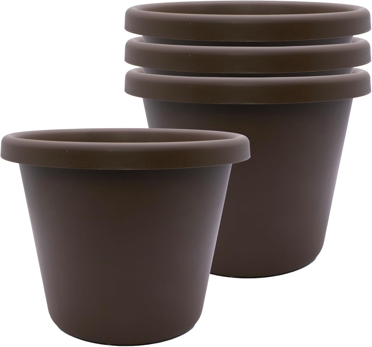 The HC Companies Classic Round Plastic Plant Pot w/Rolled Rim - Lightweight & UV Resistant Flower Pot for Herbs & More - Outdoor & Indoor Plant Pots w/Drainage (24 inch Slate Blue, Pack of 1)