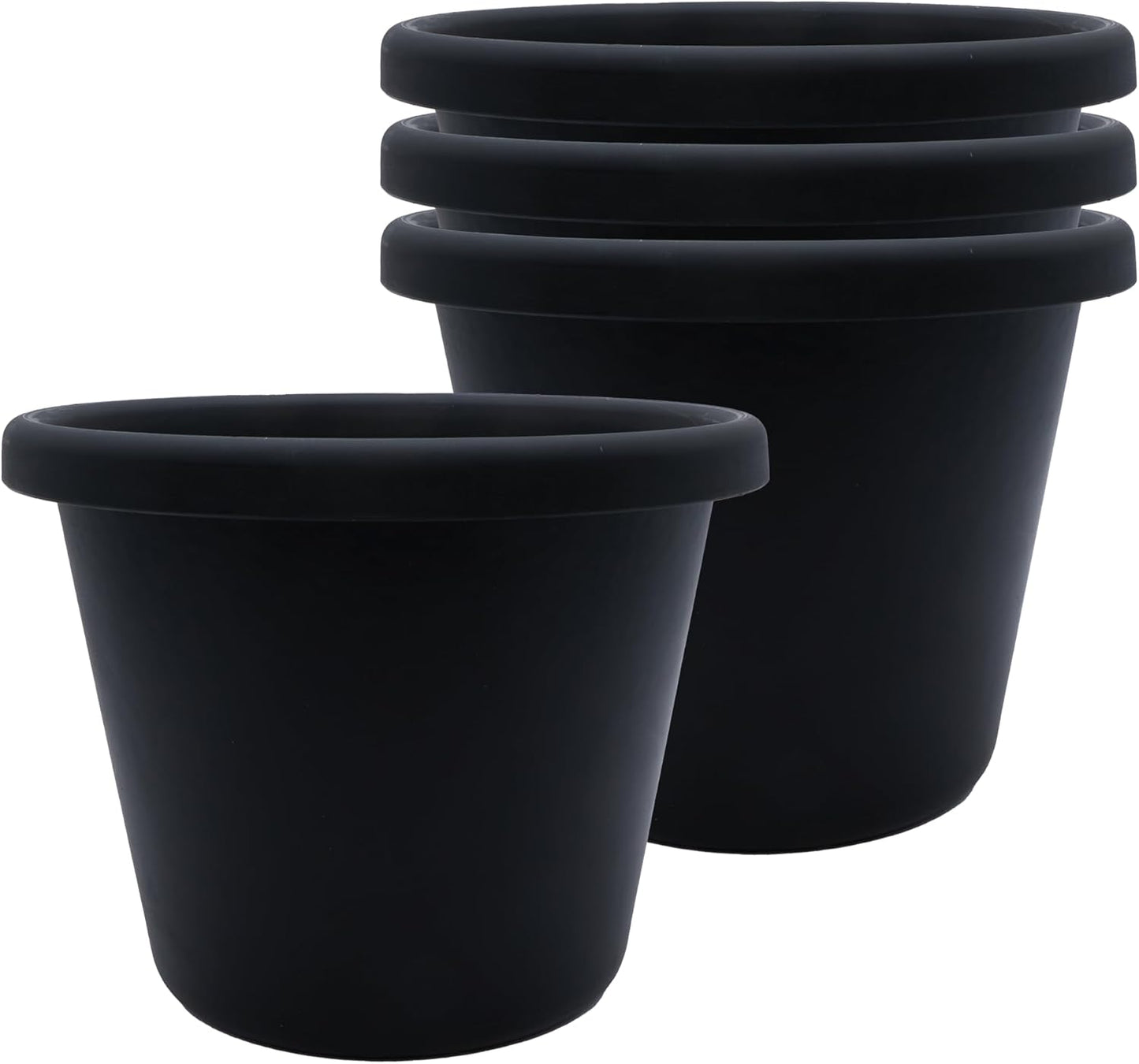 The HC Companies Classic Round Plastic Plant Pot w/Rolled Rim - Lightweight & UV Resistant Flower Pot for Herbs & More - Outdoor & Indoor Plant Pots w/Drainage (24 inch Slate Blue, Pack of 1)