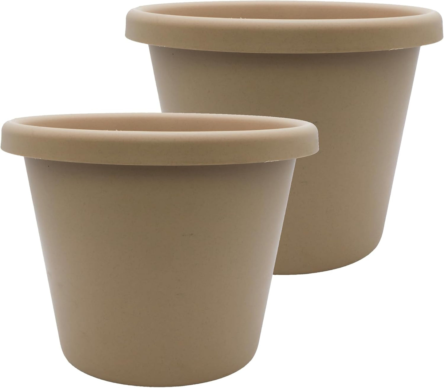 The HC Companies Classic Round Plastic Plant Pot w/Rolled Rim - Lightweight & UV Resistant Flower Pot for Herbs & More - Outdoor & Indoor Plant Pots w/Drainage (24 inch Slate Blue, Pack of 1)
