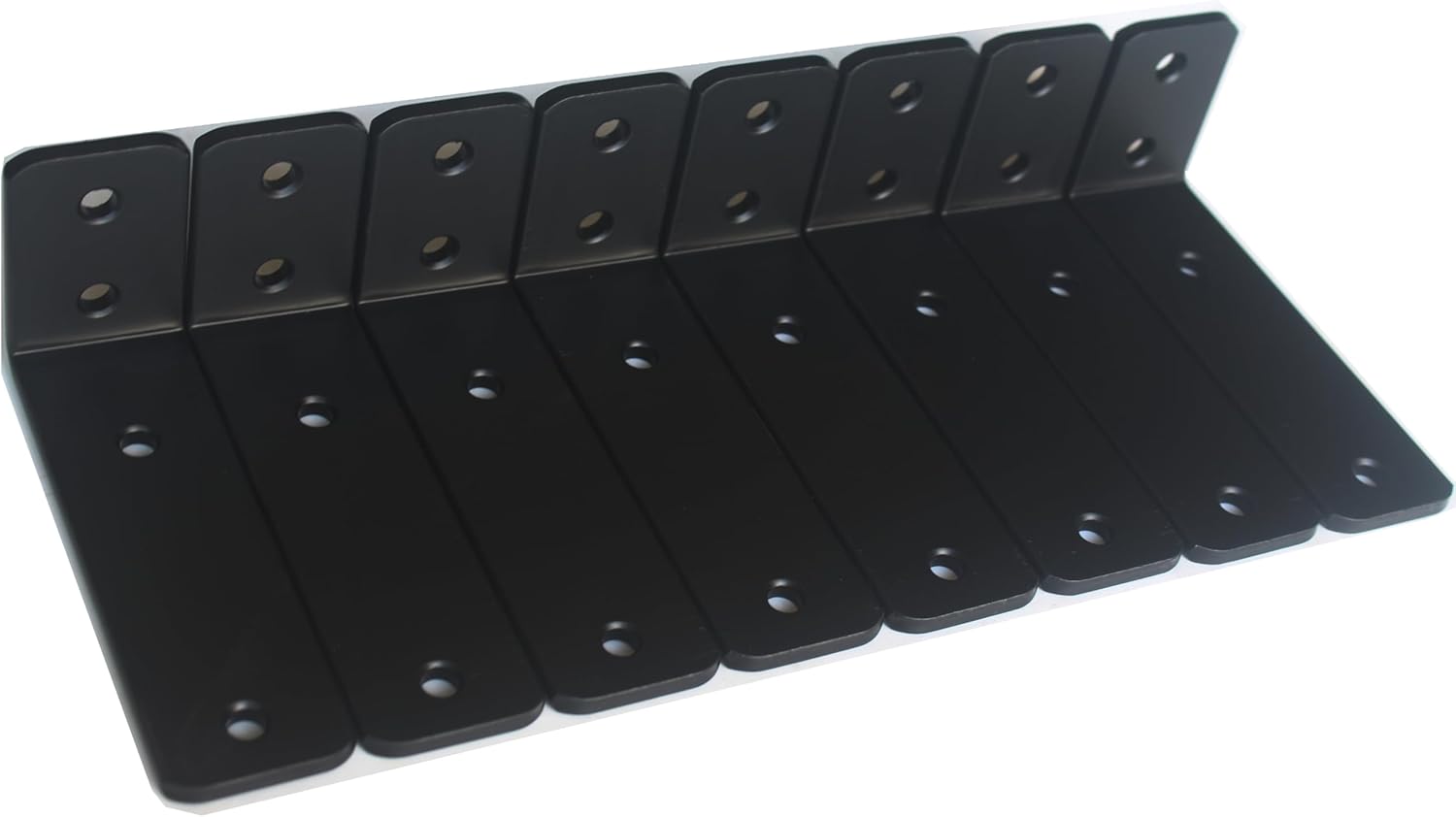12 Pack - L 8" x H 6" x W1.5, 5mm Thick Black L Shelf Bracket, Iron Shelf Brackets, Metal Shelf Brackets, Floating Shelf, Shelf Supports with Screws