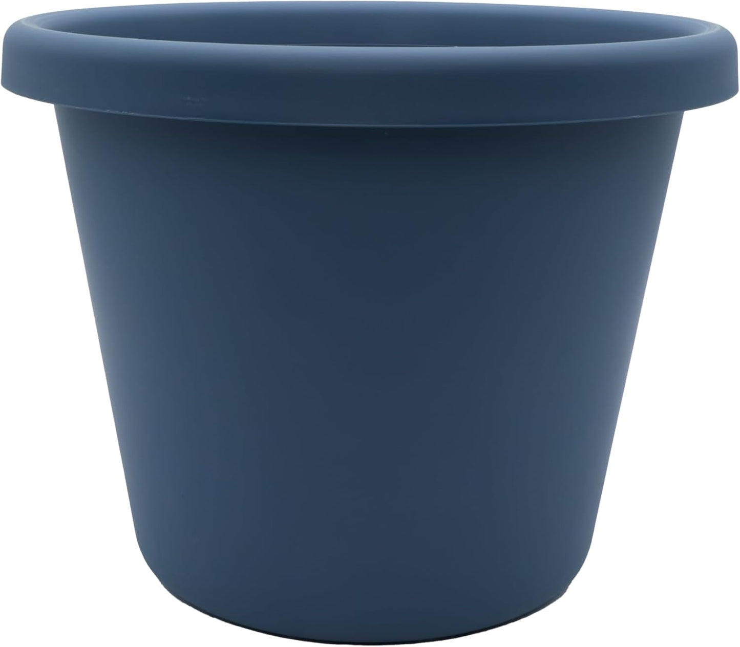 The HC Companies Classic Round Plastic Plant Pot w/Rolled Rim - Lightweight & UV Resistant Flower Pot for Herbs & More - Outdoor & Indoor Plant Pots w/Drainage (24 inch Slate Blue, Pack of 1)