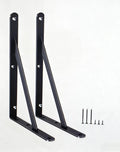 12 Pack L14 x H 10" Black Heavy Duty Shelf Brackets with Screws Metal Shelf Brackets Shelf Support Angle Brackets for Shelves L Brackets Heavy Duty Floating Shelf