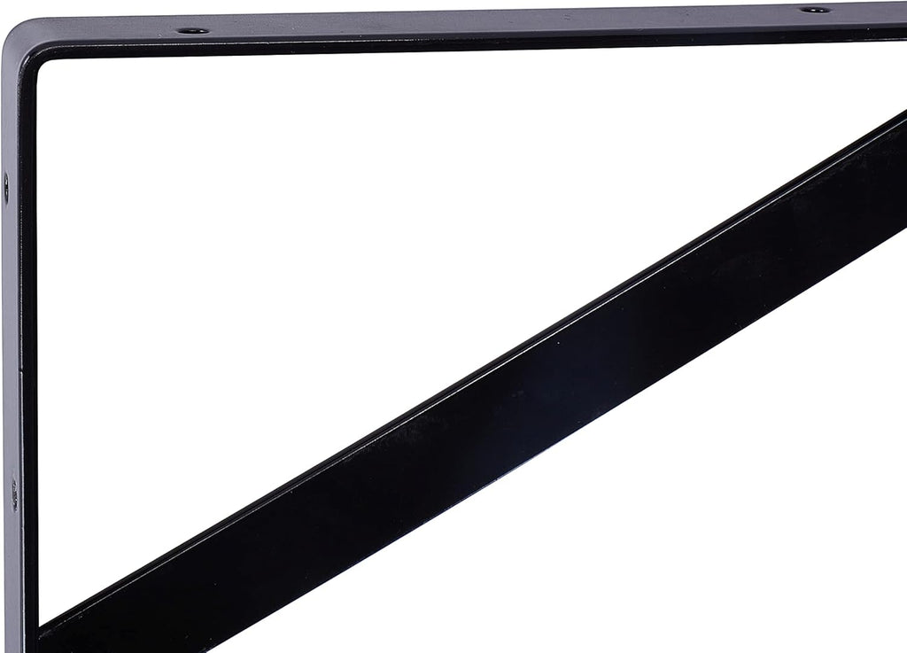 12-Pack 12 Inch Heavy Duty Shelf Brackets, Large Wall Bracket for Floating Shelves, Black Powder-Coated Steel