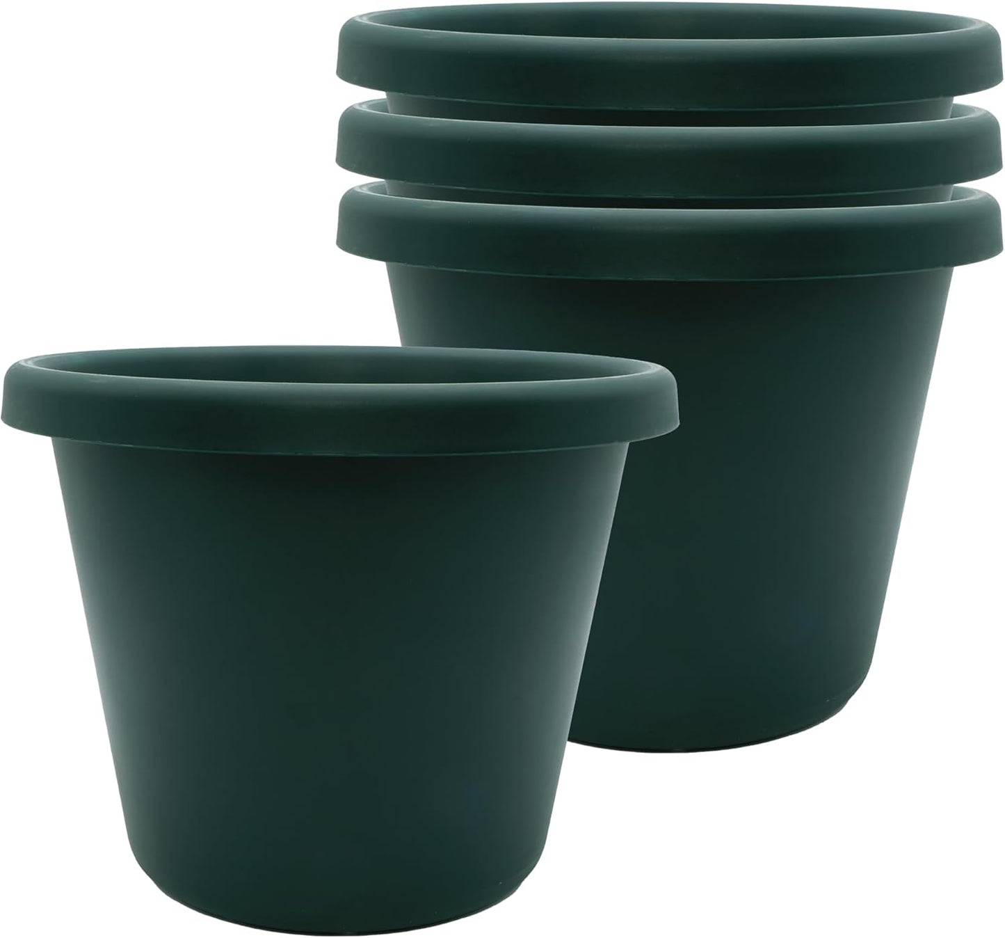 The HC Companies Classic Round Plastic Plant Pot w/Rolled Rim - Lightweight & UV Resistant Flower Pot for Herbs & More - Outdoor & Indoor Plant Pots w/Drainage (24 inch Slate Blue, Pack of 1)