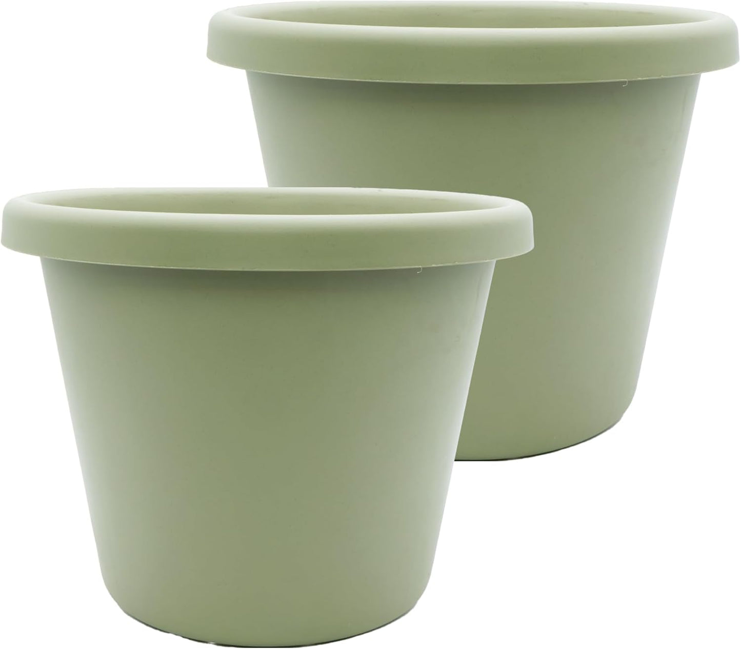 The HC Companies Classic Round Plastic Plant Pot w/Rolled Rim - Lightweight & UV Resistant Flower Pot for Herbs & More - Outdoor & Indoor Plant Pots w/Drainage (24 inch Slate Blue, Pack of 1)
