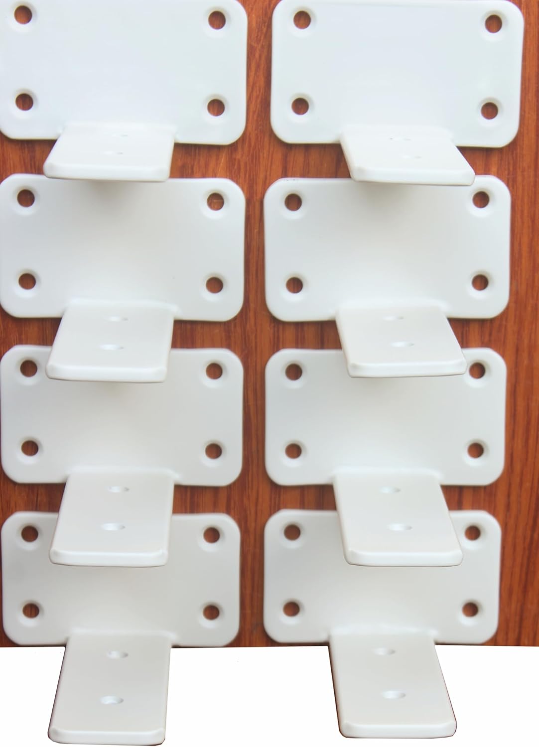 12 Pack - 8 inch Black Hidden L Shelf Bracket (1/5 Inch Thicked) Iron Floating Shelf Brackets Rustic Industrial Metal Brackets for Shelf Support