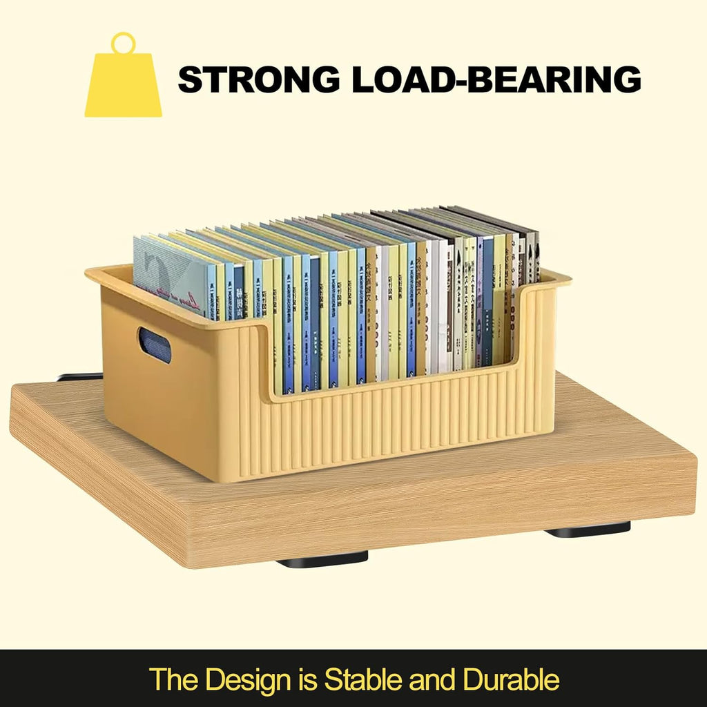 12 Pack - 8 inch Black Hidden L Shelf Bracket (1/5 Inch Thicked) Iron Floating Shelf Brackets Rustic Industrial Metal Brackets for Shelf Support