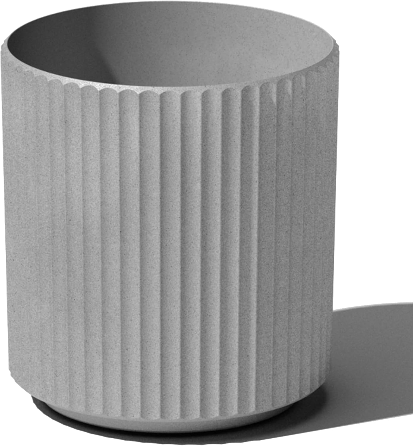 Veradek Demi Series Round Planter for Porch, Patio, Backyard | Durable Plastic-Stone Composite Material | Modern Décor for Tall Plants, Flowers