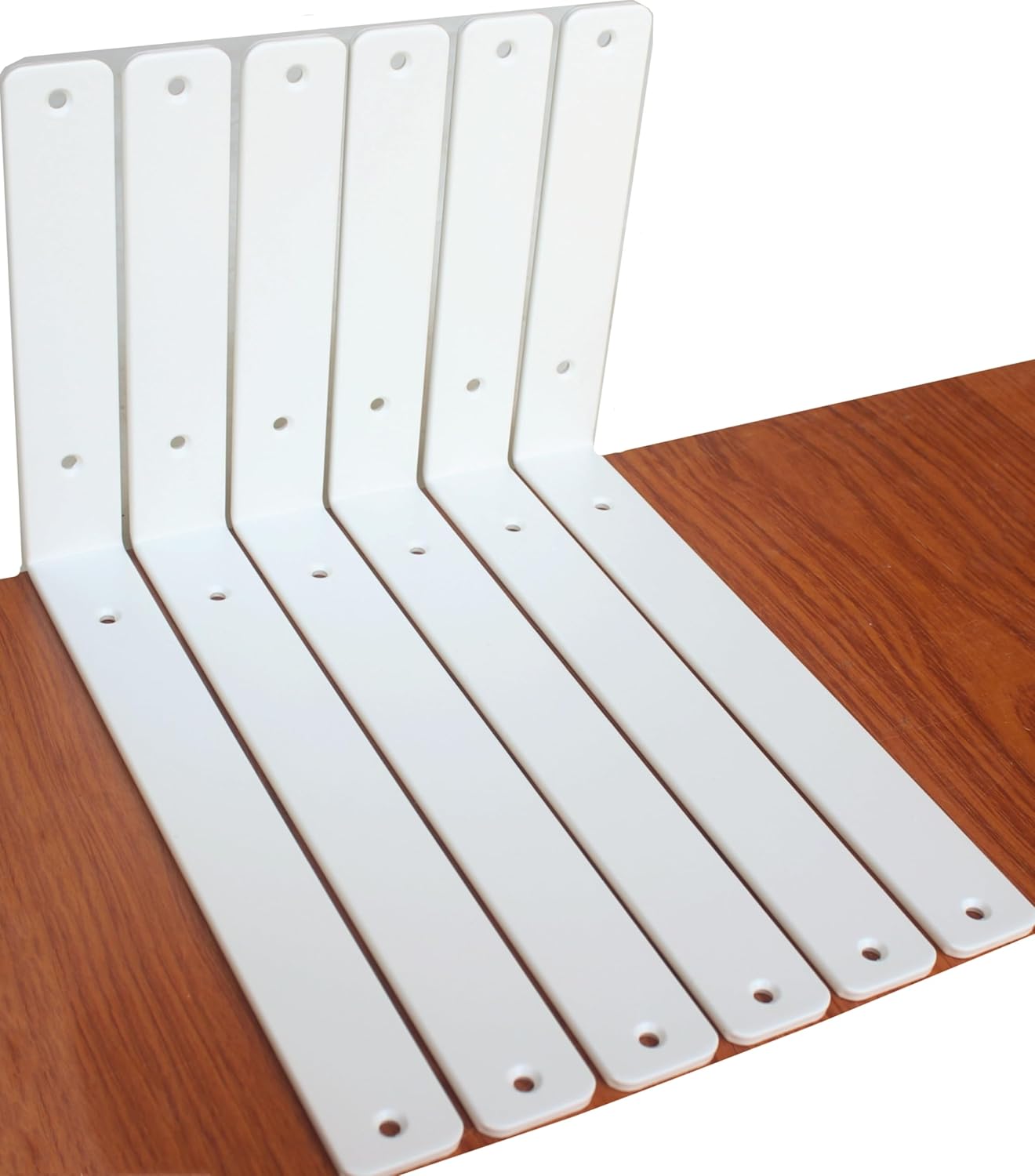 12 Pack - L 8" x H 6" x W1.5, 5mm Thick Black L Shelf Bracket, Iron Shelf Brackets, Metal Shelf Brackets, Floating Shelf, Shelf Supports with Screws