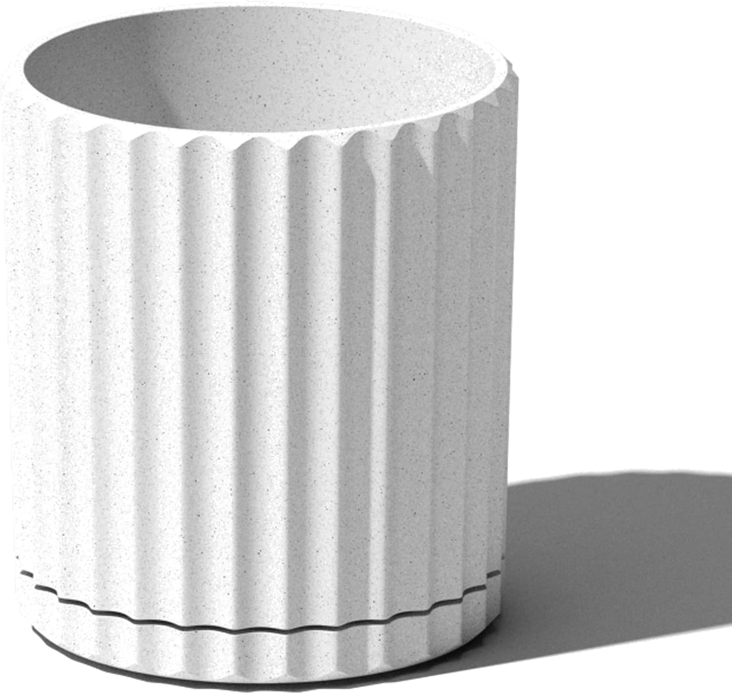 Veradek Demi Series Round Planter for Porch, Patio, Backyard | Durable Plastic-Stone Composite Material | Modern Décor for Tall Plants, Flowers