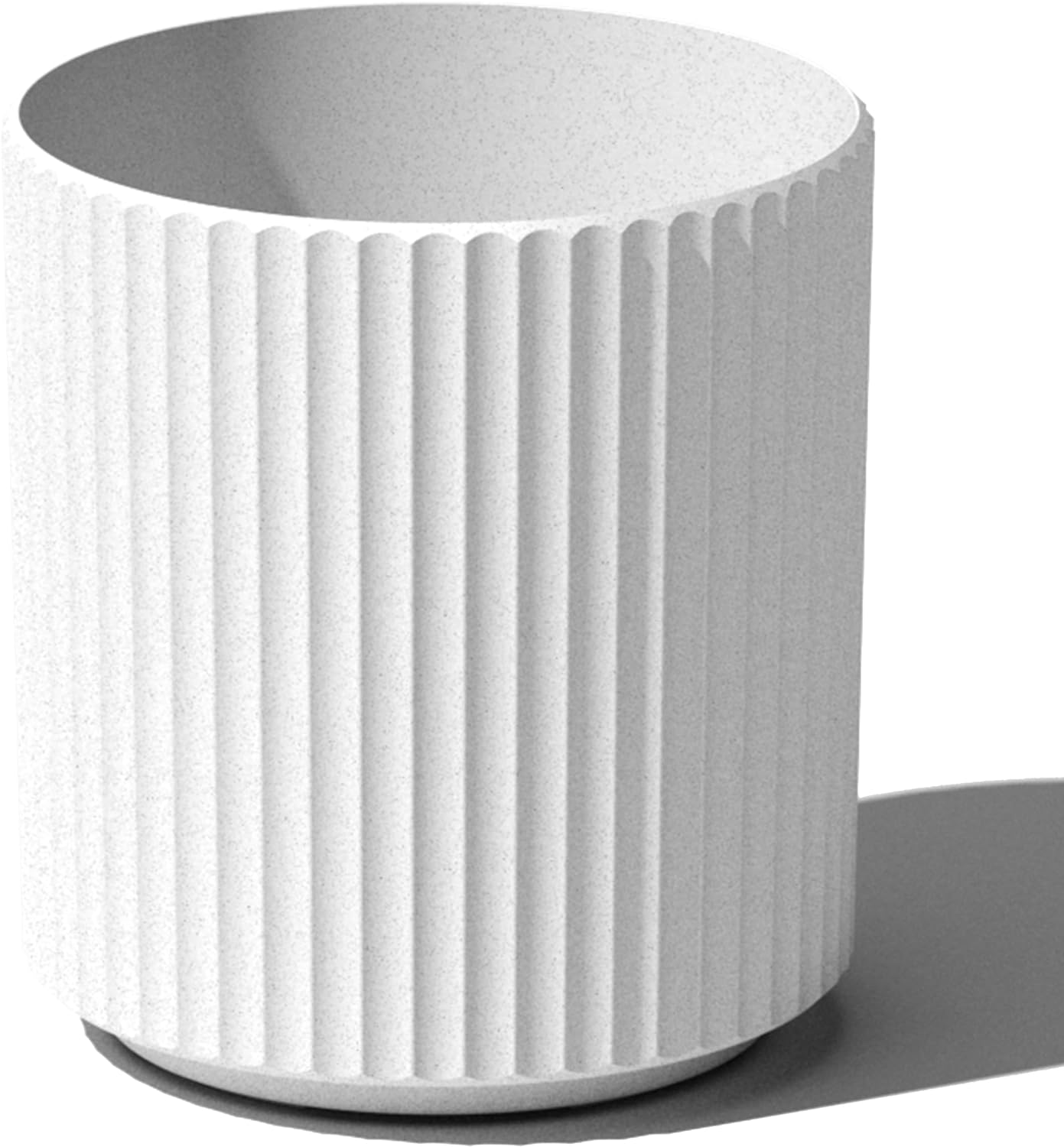 Veradek Demi Series Round Planter for Porch, Patio, Backyard | Durable Plastic-Stone Composite Material | Modern Décor for Tall Plants, Flowers