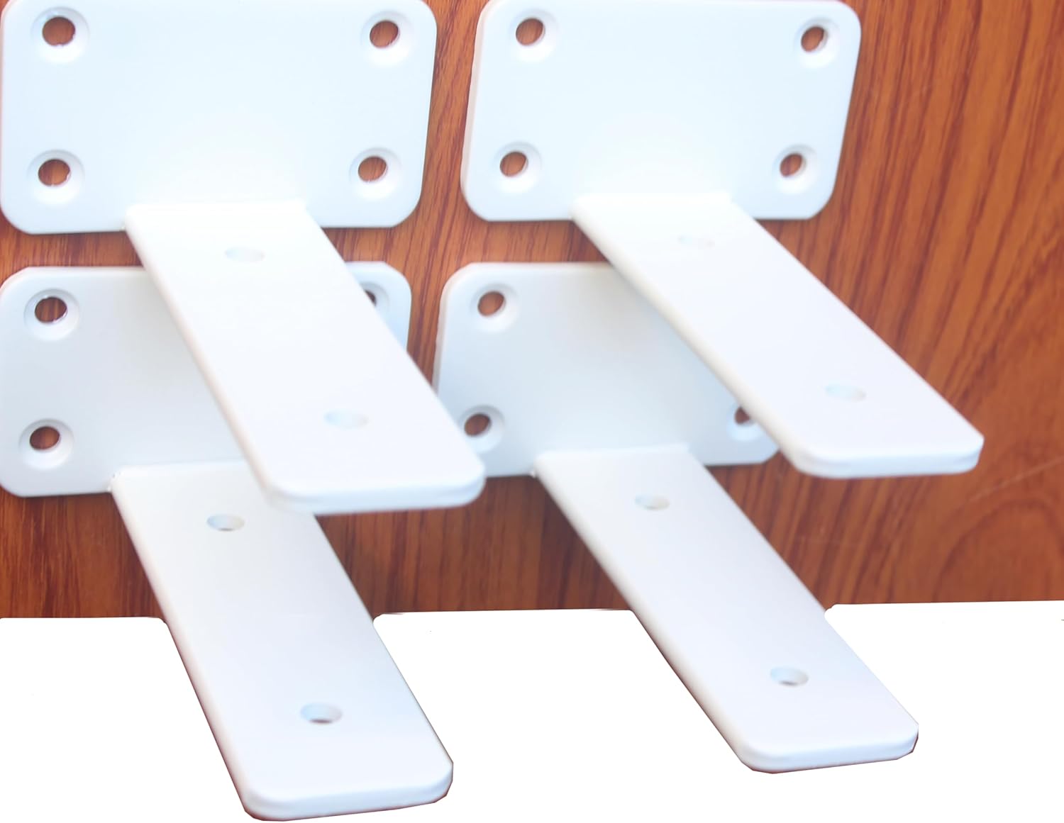 12 Pack - 12 inch Black Hidden L Shelf Bracket (1/5 Inch Thicked) Iron Floating Shelf Brackets Rustic Industrial Metal Brackets for Shelf Support