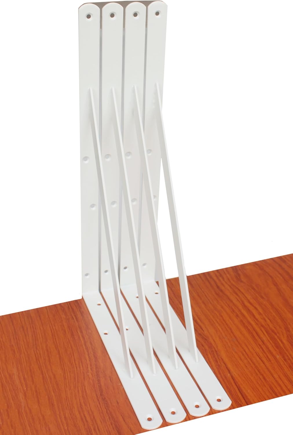 16 Pack L10 x H 8" Black Heavy Duty Shelf Brackets with Screws Metal Shelf Brackets Shelf Support Angle Brackets for Shelves L Brackets Heavy Duty Floating Shelf