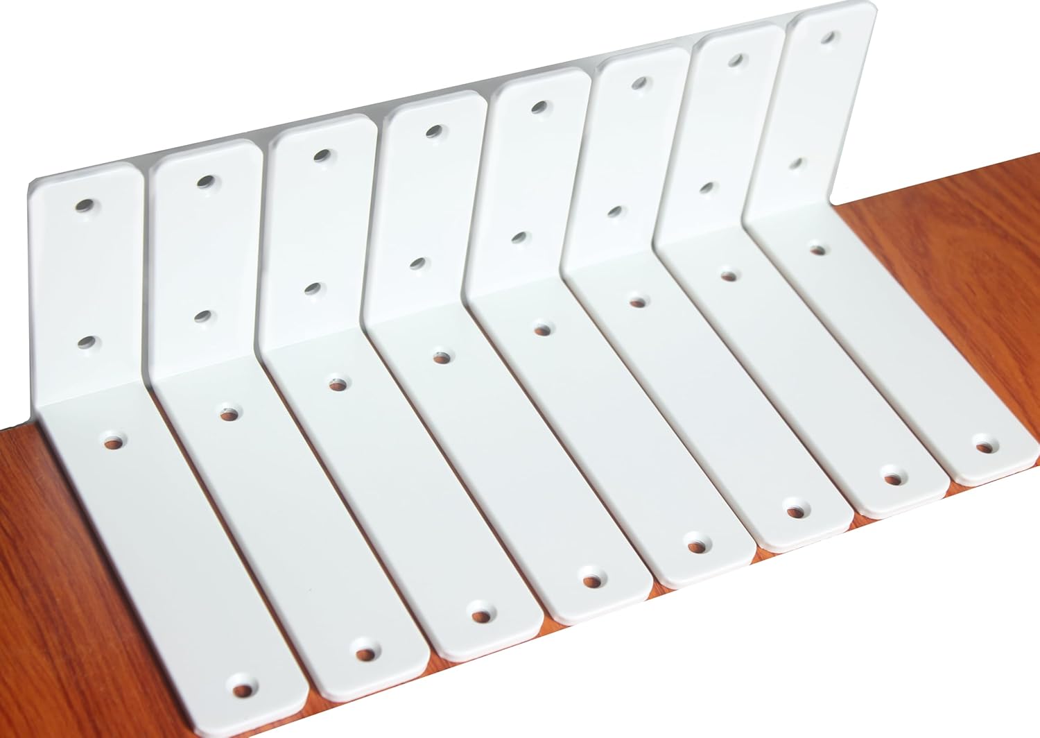 12 Pack - L 8" x H 6" x W1.5, 5mm Thick Black L Shelf Bracket, Iron Shelf Brackets, Metal Shelf Brackets, Floating Shelf, Shelf Supports with Screws