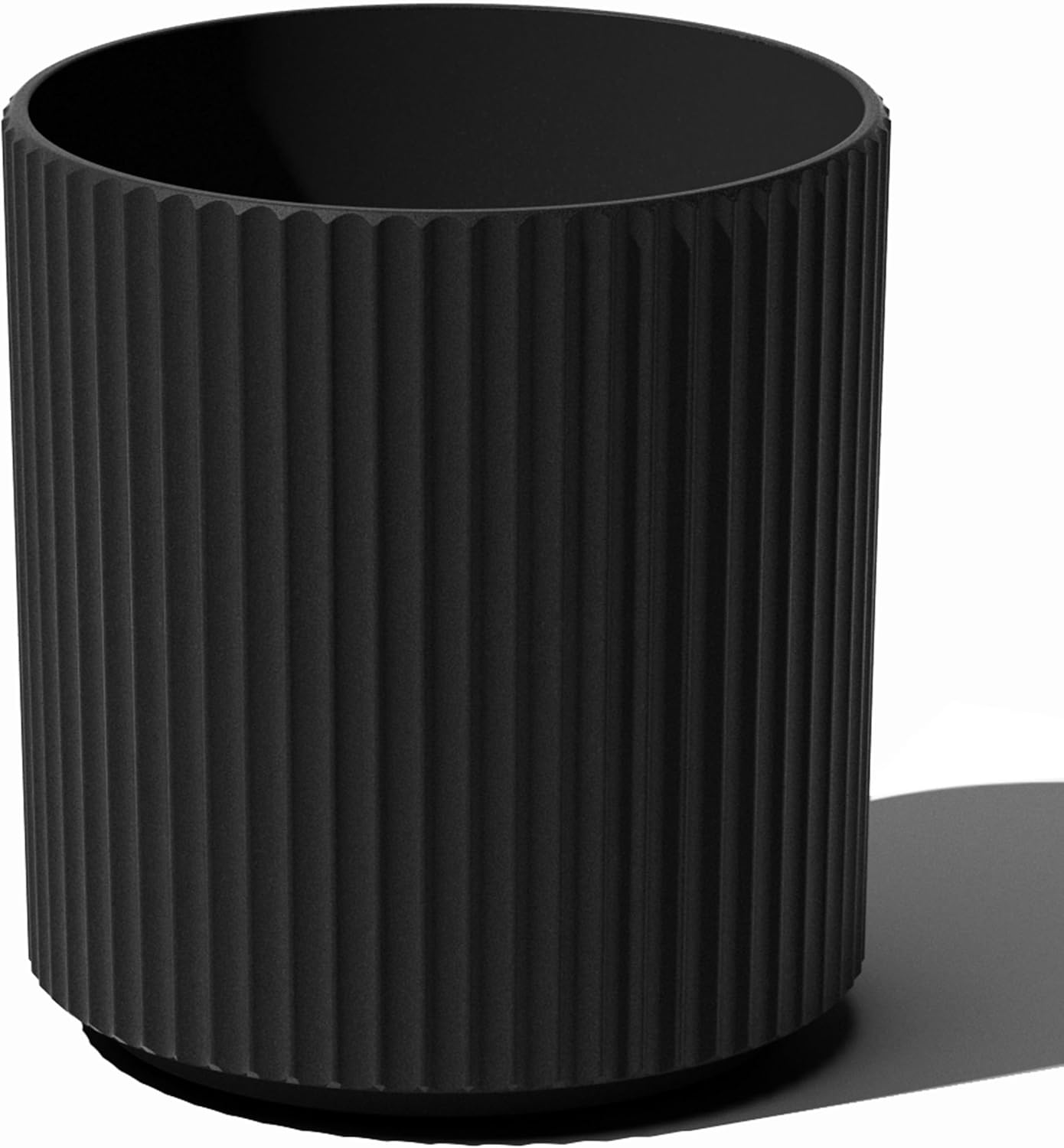 Veradek Demi Series Round Planter for Porch, Patio, Backyard | Durable Plastic-Stone Composite Material | Modern Décor for Tall Plants, Flowers