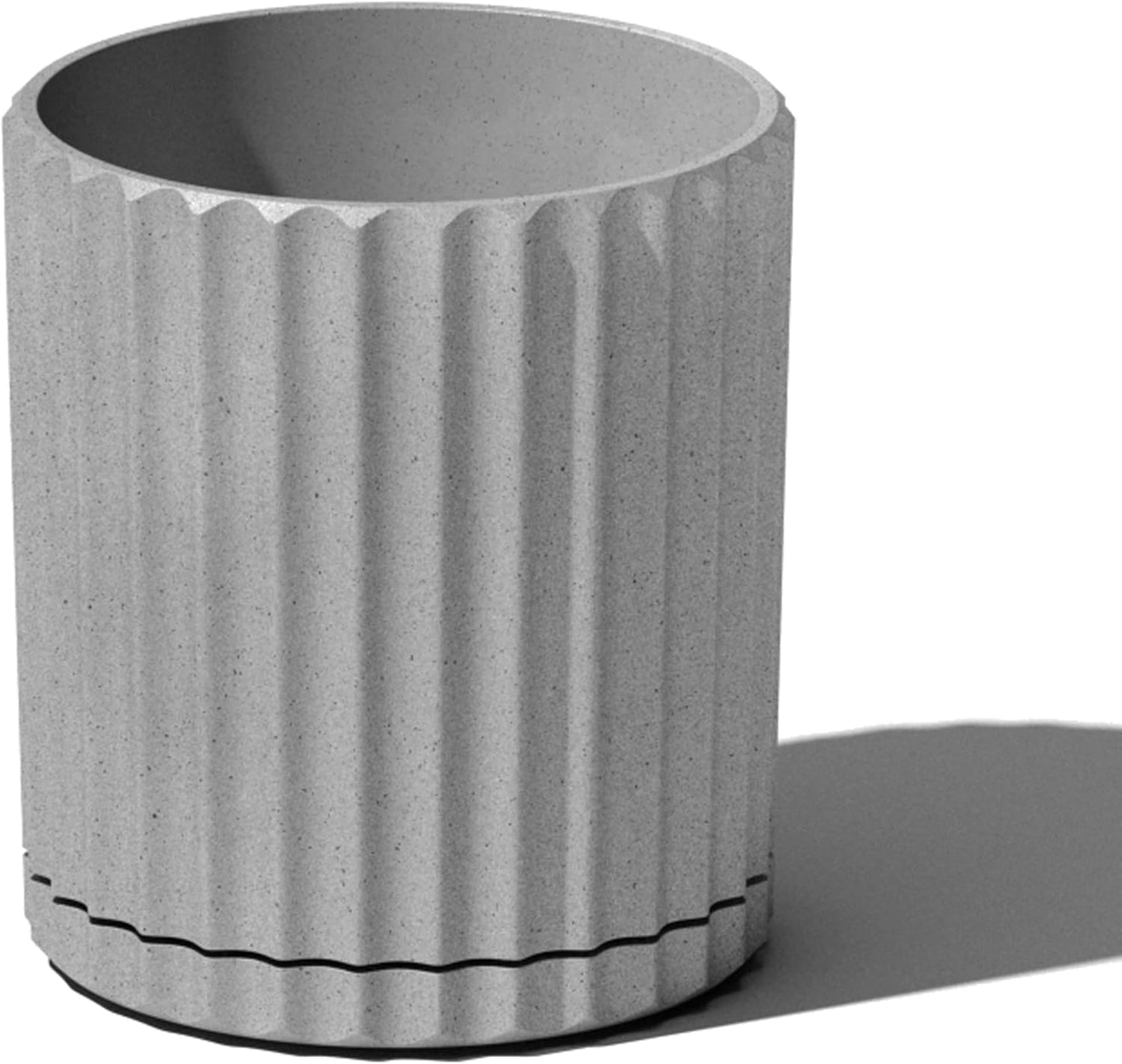 Veradek Demi Series Round Planter for Porch, Patio, Backyard | Durable Plastic-Stone Composite Material | Modern Décor for Tall Plants, Flowers