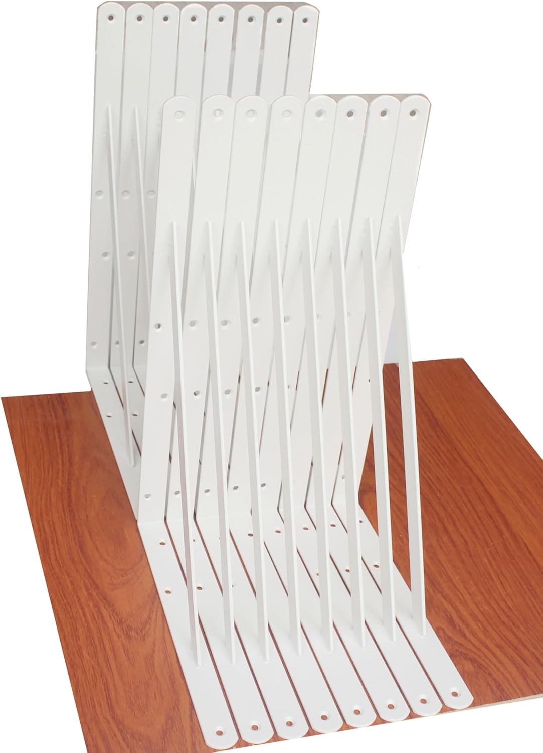 16 Pack L10 x H 8" Black Heavy Duty Shelf Brackets with Screws Metal Shelf Brackets Shelf Support Angle Brackets for Shelves L Brackets Heavy Duty Floating Shelf