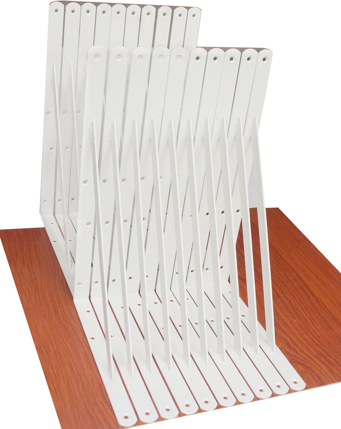 12 Pack L14 x H 10" Black Heavy Duty Shelf Brackets with Screws Metal Shelf Brackets Shelf Support Angle Brackets for Shelves L Brackets Heavy Duty Floating Shelf