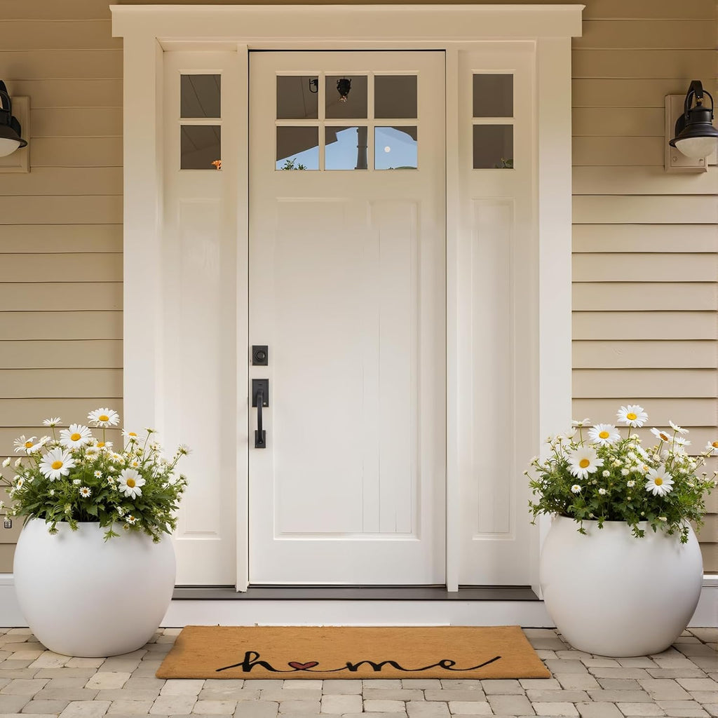 Large Round Planter with Drainage Hole, 13.7''H × 17.7''D Sphere Planter Indoor Plant Flower Pot for Outdoor Garden Patio Home, White