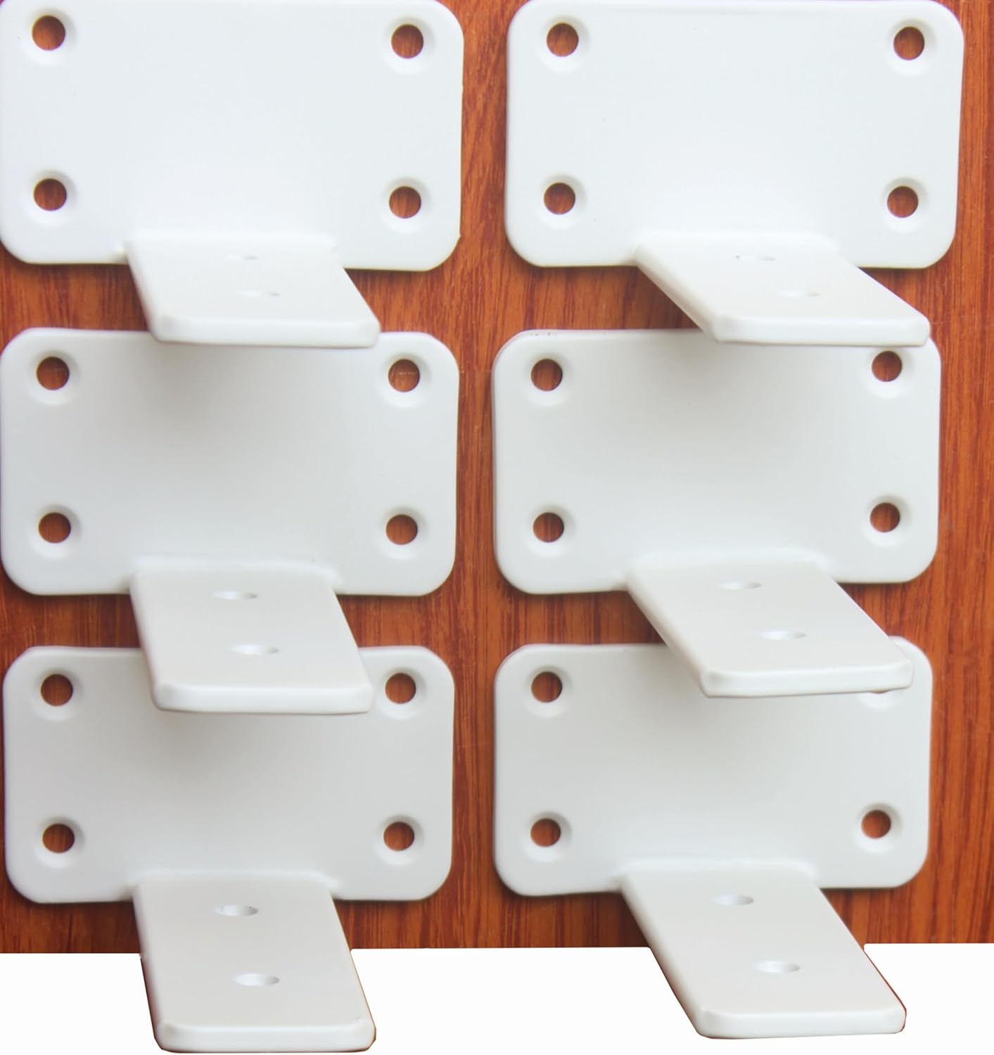 12 Pack - 8 inch Black Hidden L Shelf Bracket (1/5 Inch Thicked) Iron Floating Shelf Brackets Rustic Industrial Metal Brackets for Shelf Support