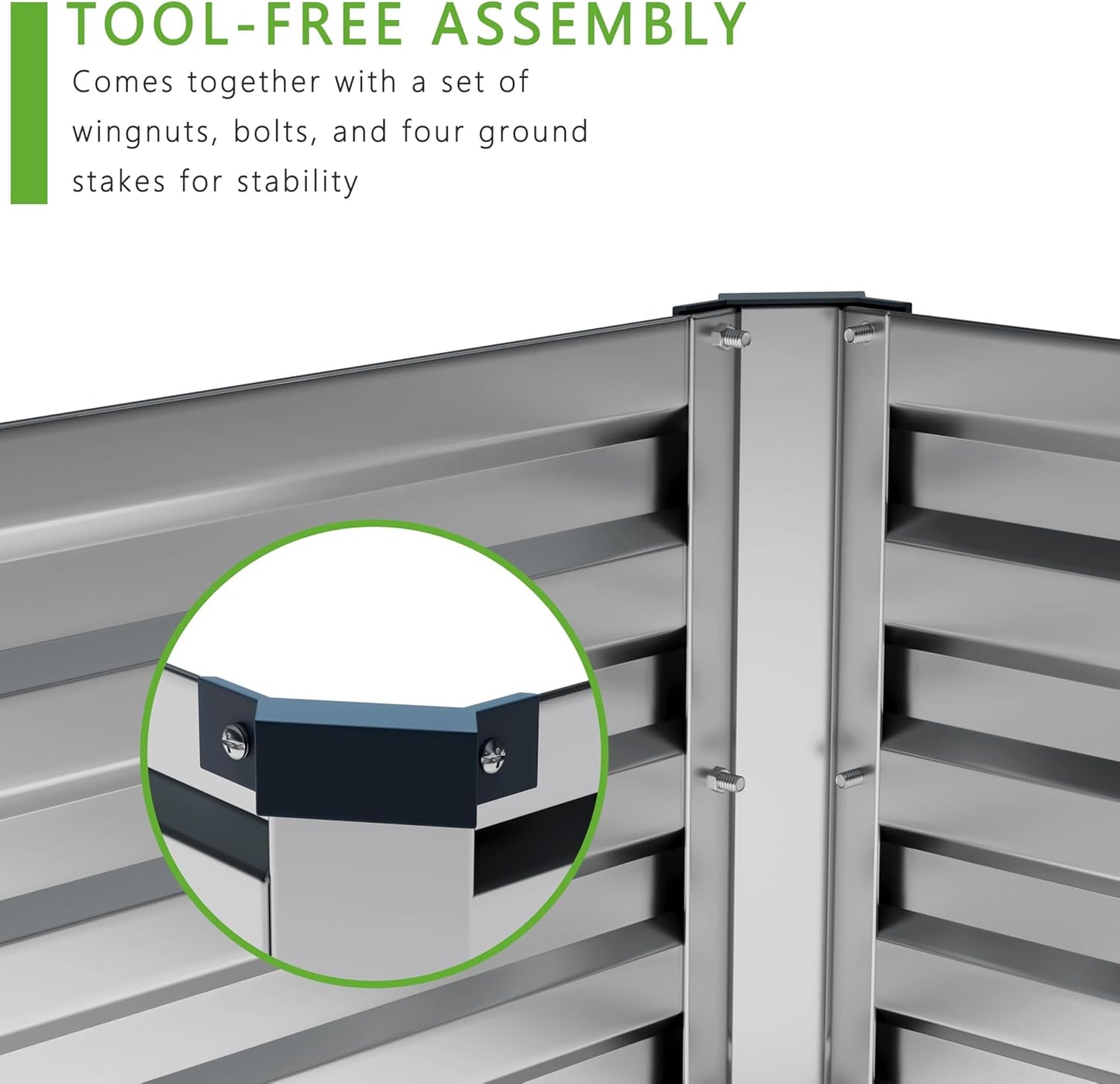 2PCS 12x4x1FT Galvanized Raised Garden Bed Kit,Vegetable Boxes-Rectangle Metal Flower Box,Large Planter Raised Beds Outdoor Garden for Planting,Fruit,Herb-Sliver