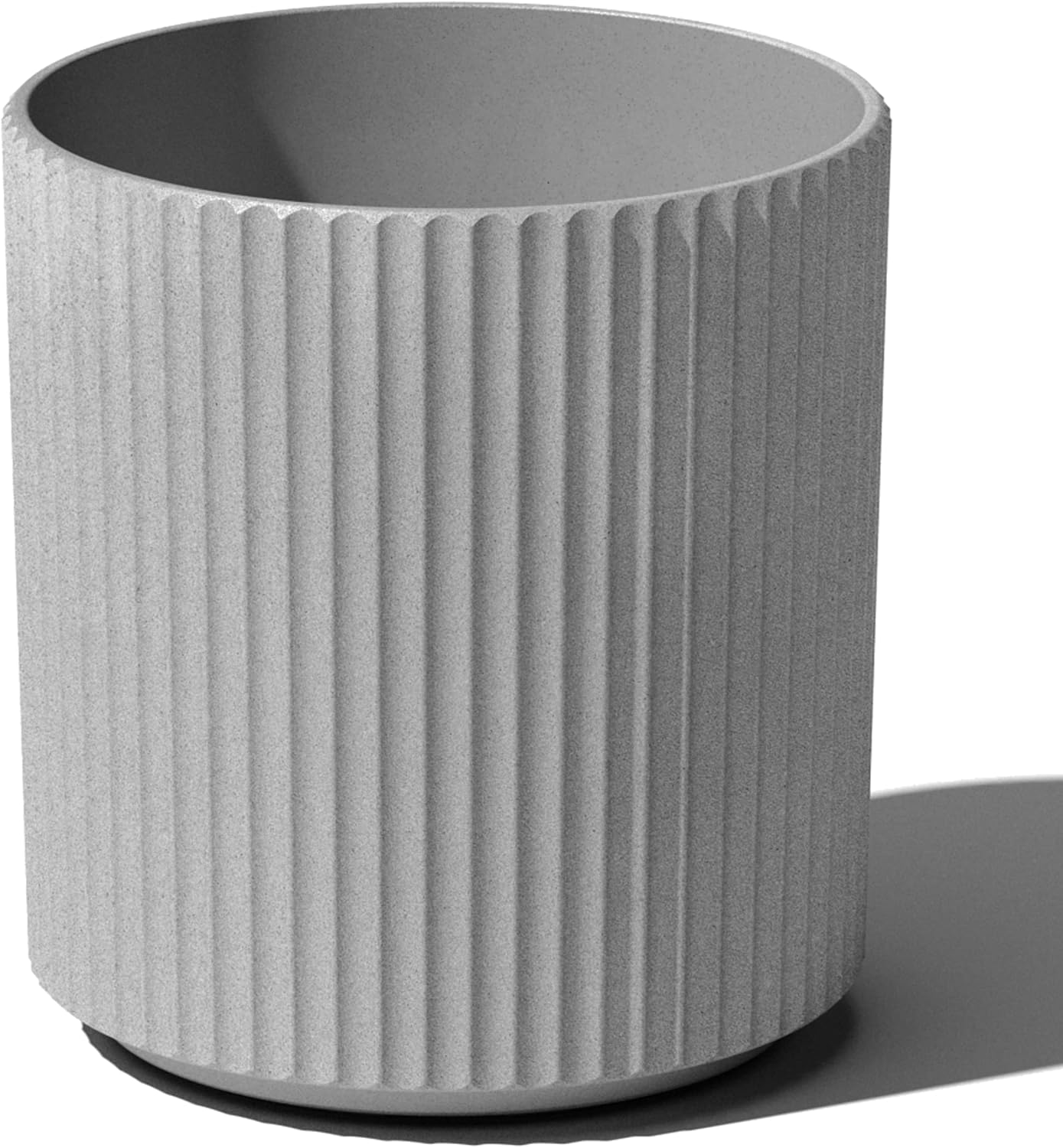 Veradek Demi Series Round Planter for Porch, Patio, Backyard | Durable Plastic-Stone Composite Material | Modern Décor for Tall Plants, Flowers