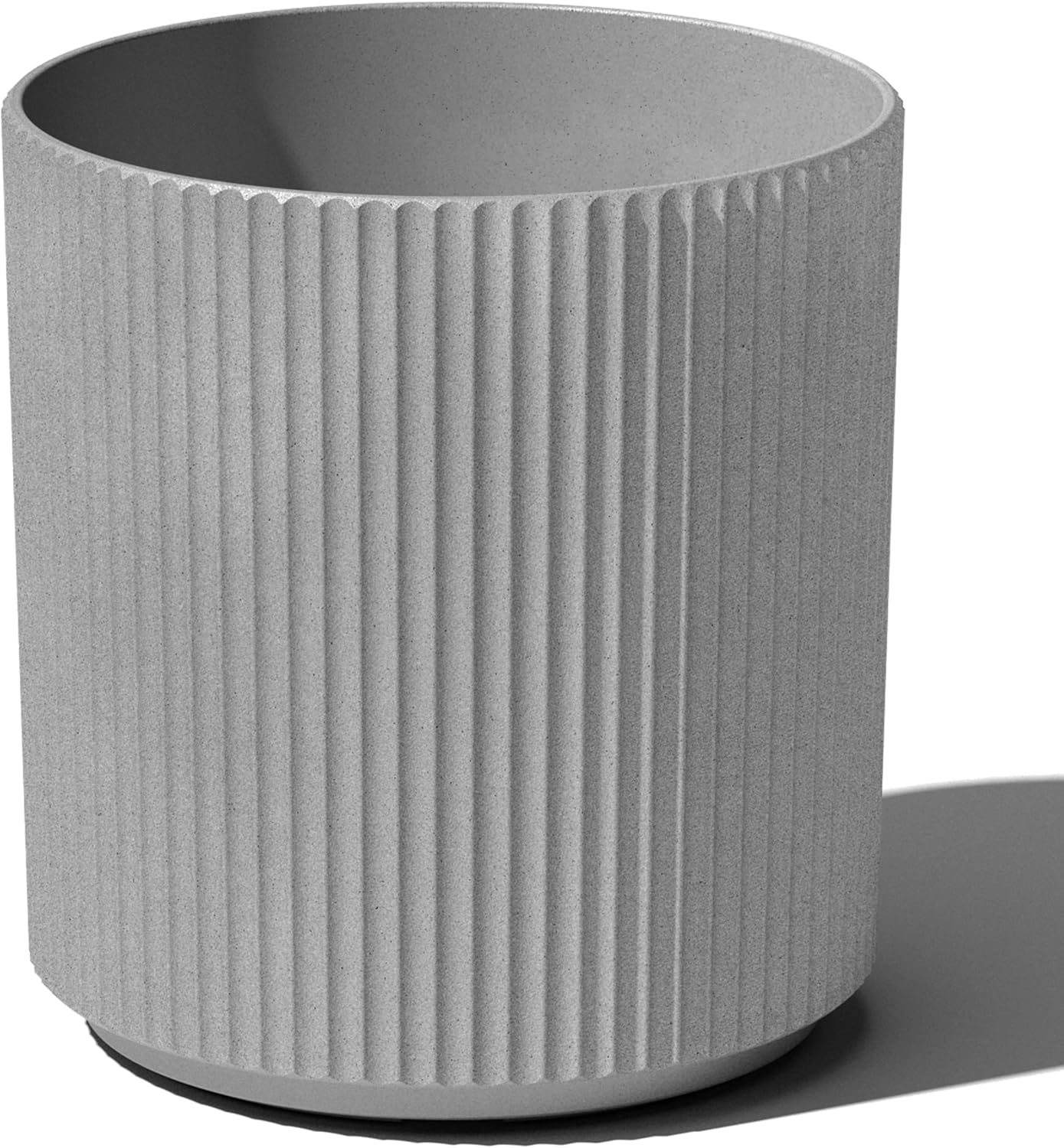 Veradek Demi Series Round Planter for Porch, Patio, Backyard | Durable Plastic-Stone Composite Material | Modern Décor for Tall Plants, Flowers