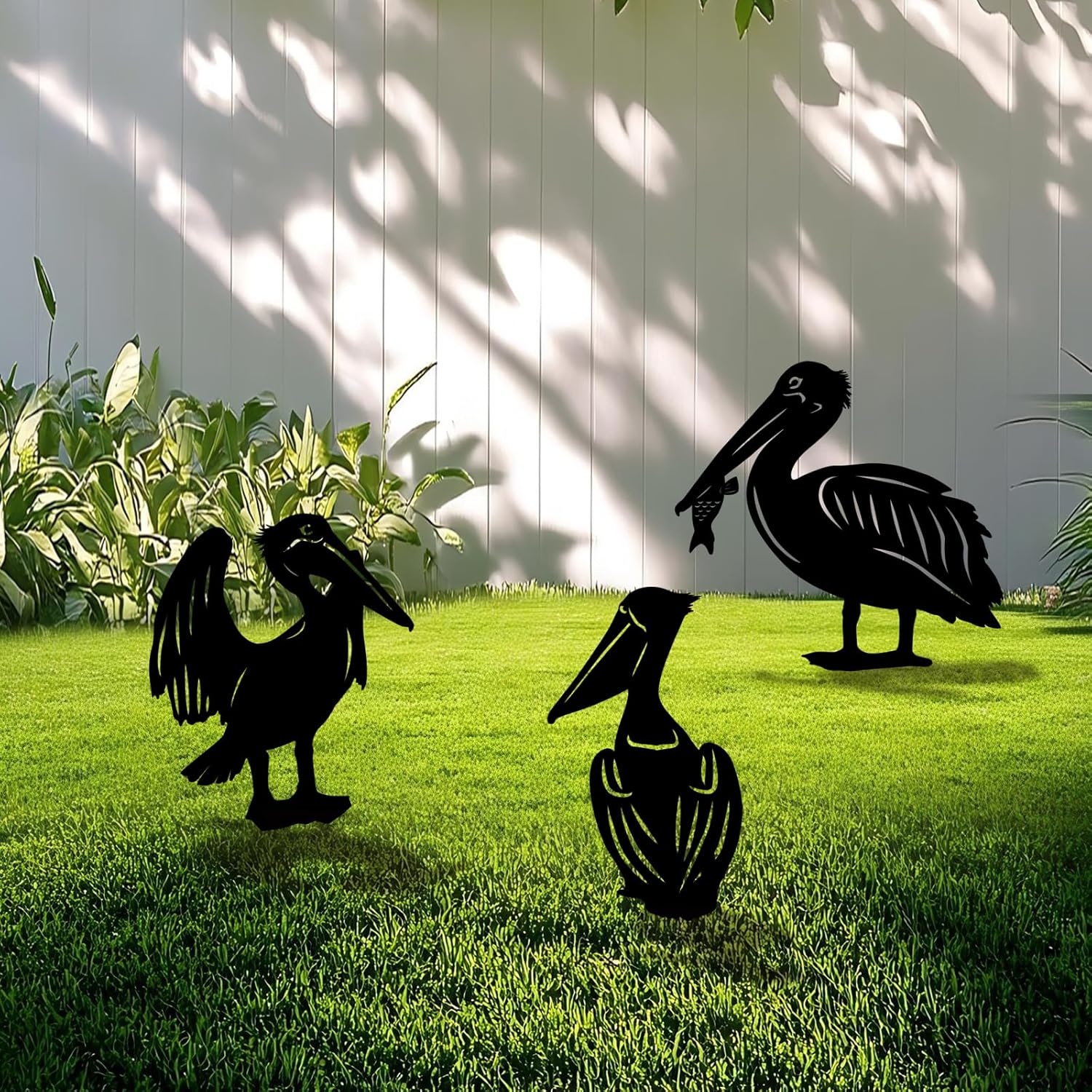 5 Pack Chicken Metal Garden Decorative Stakes, Weather Proof Silhouette Statues for Yard, Patio,Outdoor Decor for Chicken Lovers and Pet Owners