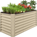 Best Choice Products 8x4x2ft Outdoor Metal Raised Garden Bed, Deep Root Planter Box for Vegetables, Herbs & Flowers, 478-Gallon Capacity, 100% Non Toxic Materials - Gray
