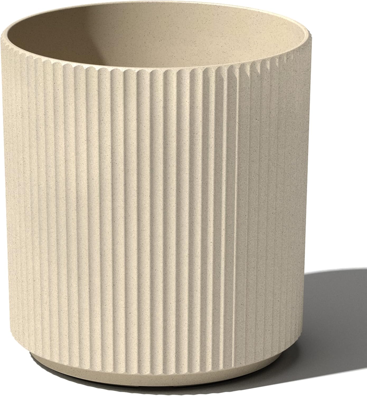 Veradek Demi Series Round Planter for Porch, Patio, Backyard | Durable Plastic-Stone Composite Material | Modern Décor for Tall Plants, Flowers