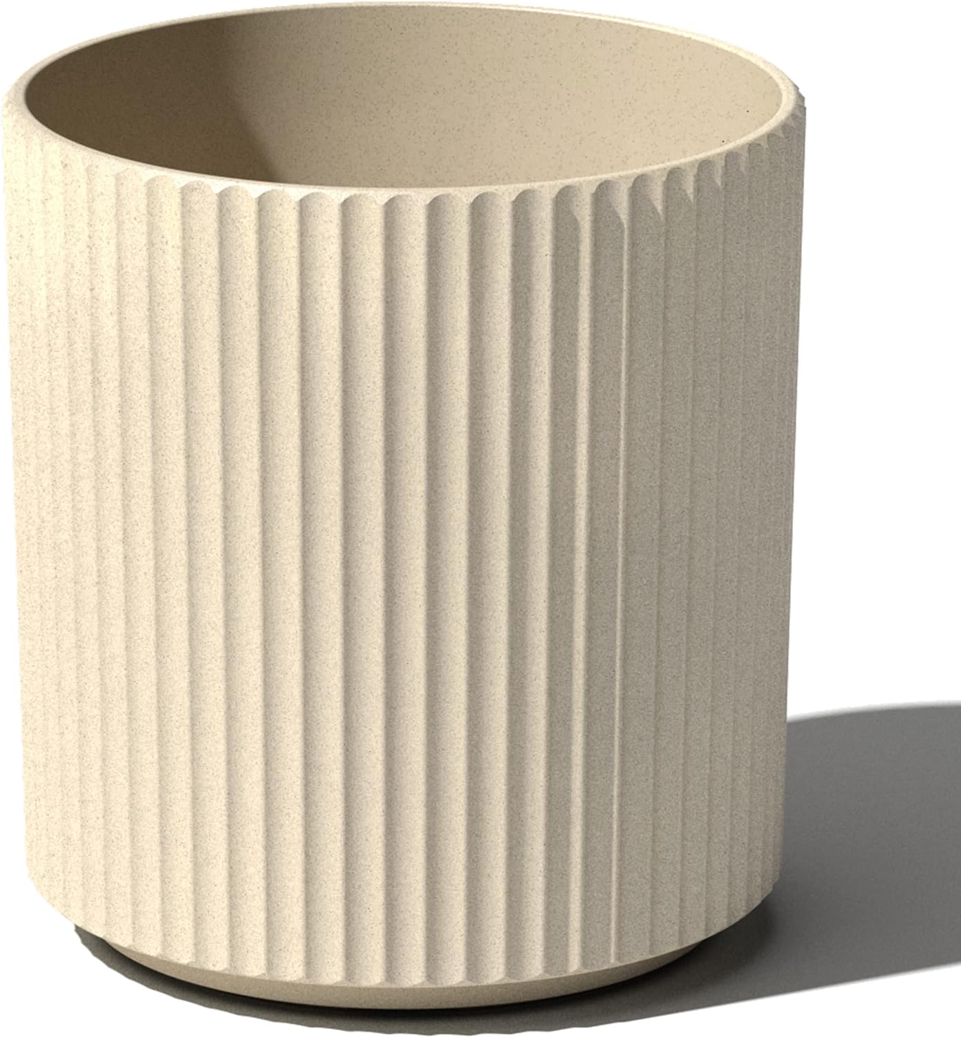 Veradek Demi Series Round Planter for Porch, Patio, Backyard | Durable Plastic-Stone Composite Material | Modern Décor for Tall Plants, Flowers