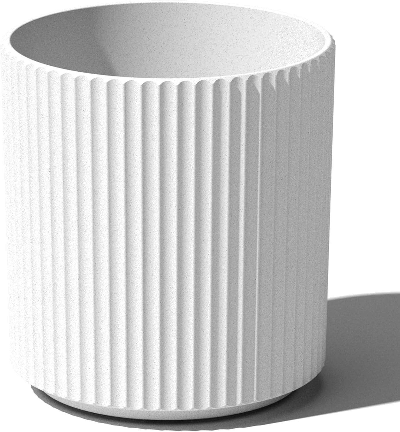 Veradek Demi Series Round Planter for Porch, Patio, Backyard | Durable Plastic-Stone Composite Material | Modern Décor for Tall Plants, Flowers